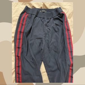 Zara striped jogger trousers